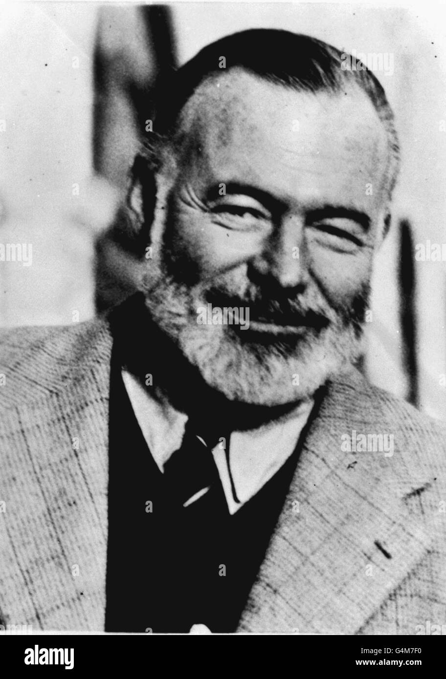 Ernest Hemingway. Ernest Hemingway, amerikanischer Schriftsteller und Autor von Kurzgeschichten. Stockfoto