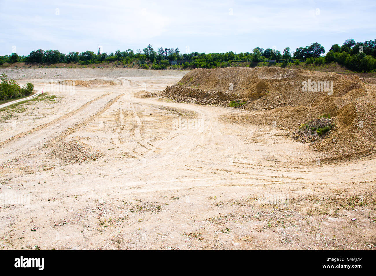 Unterseite der Tagebau in mir zu öffnen Stockfoto