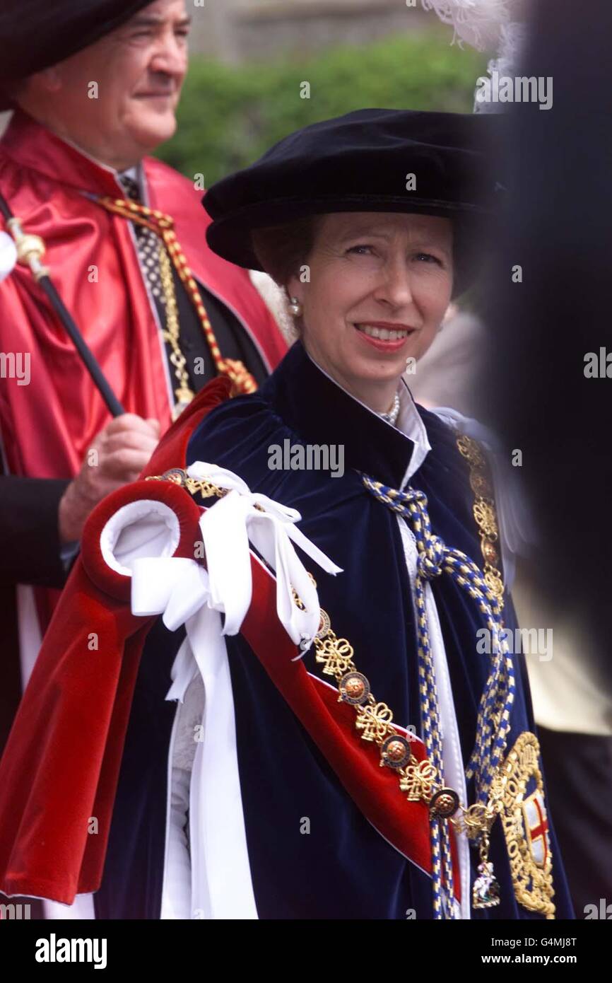 Prinzessin Anne bei der Trauerfeier im Schloss Windsor. Stockfoto