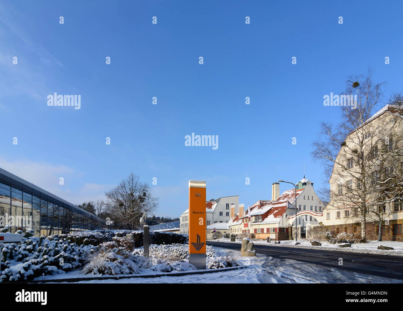 Deutsche Werkstätten Hellerau: neue Produktionsstätte und der alten Fabrik, Deutschland, Sachsen, Sachsen, Dresden Stockfoto