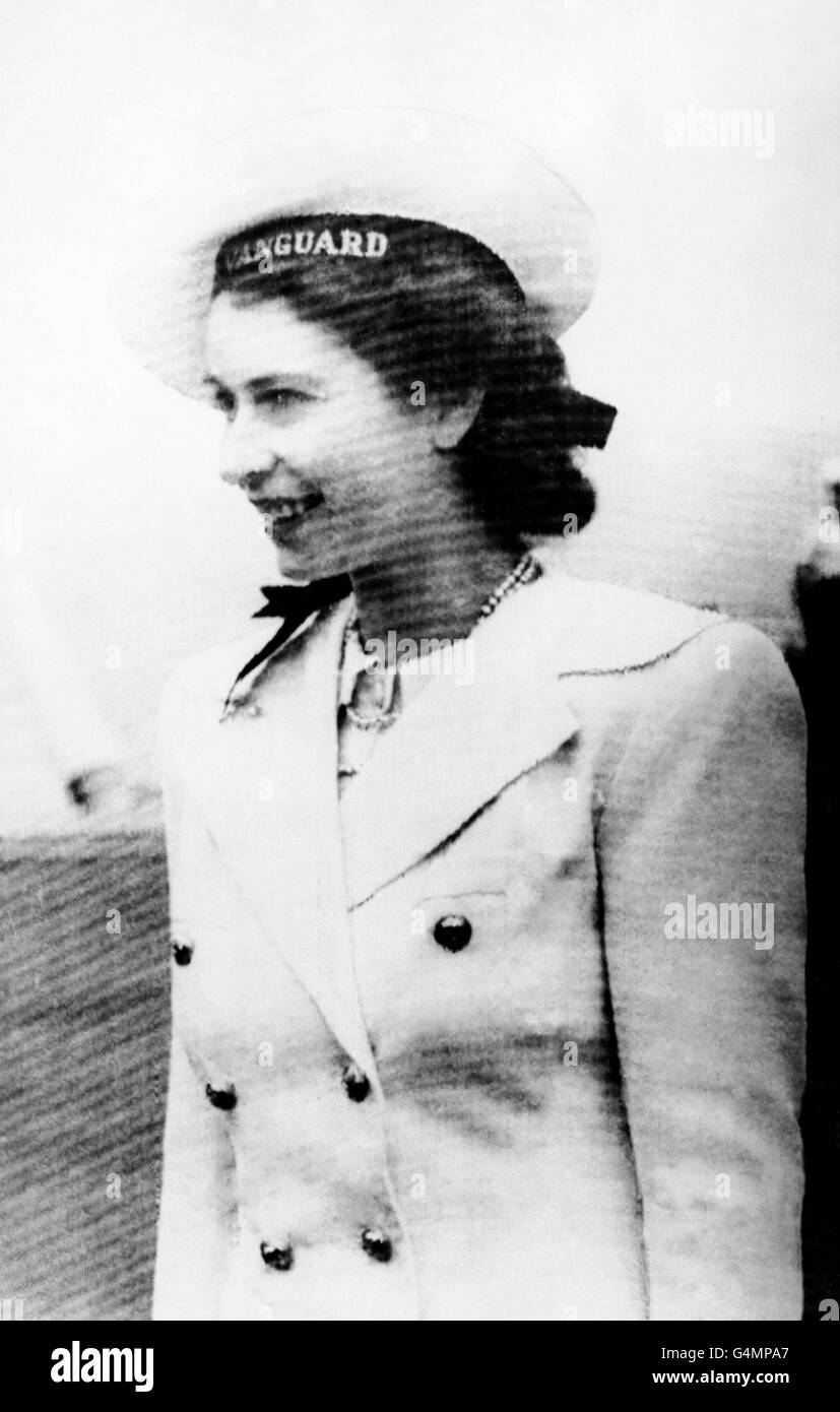 Prinzessin Elizabeth an Bord von HMS Vanguard Stockfoto Prinzessin Elizabeth an Bord von HMS Vanguard Stockfoto