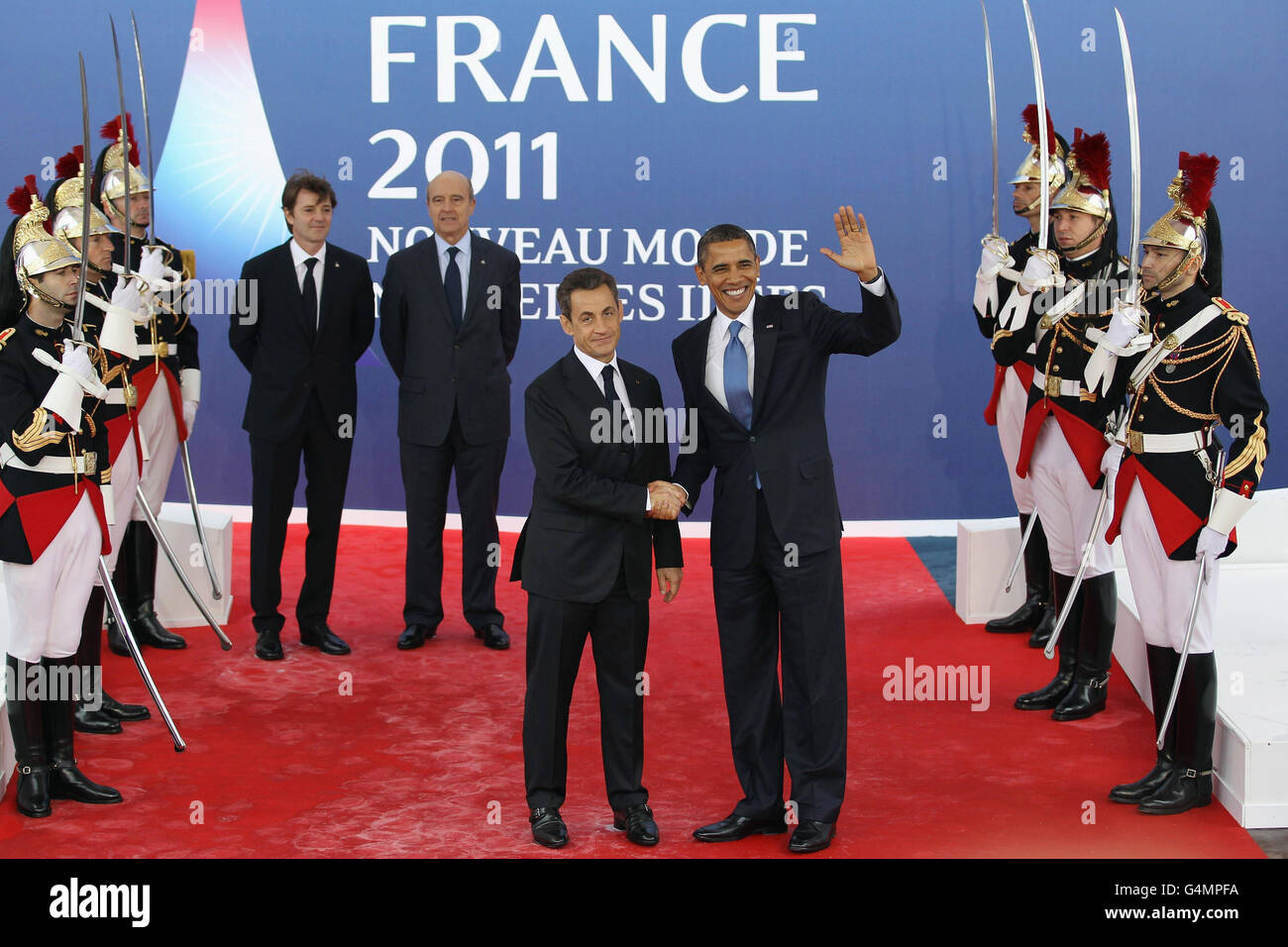 G20-Gipfel der Staats- und Regierungschefs in Cannes Stockfoto