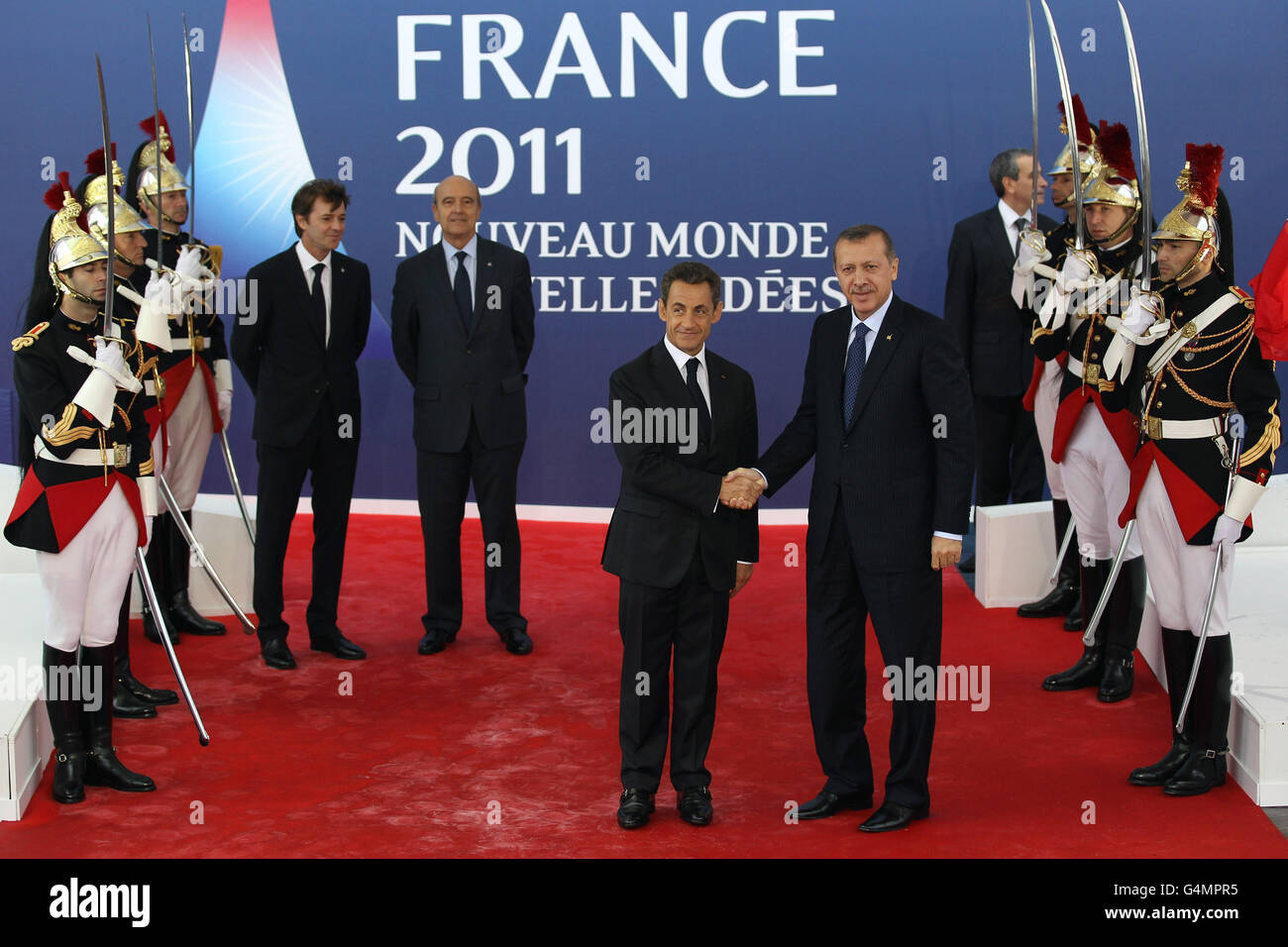 G20-Gipfel der Staats- und Regierungschefs in Cannes Stockfoto