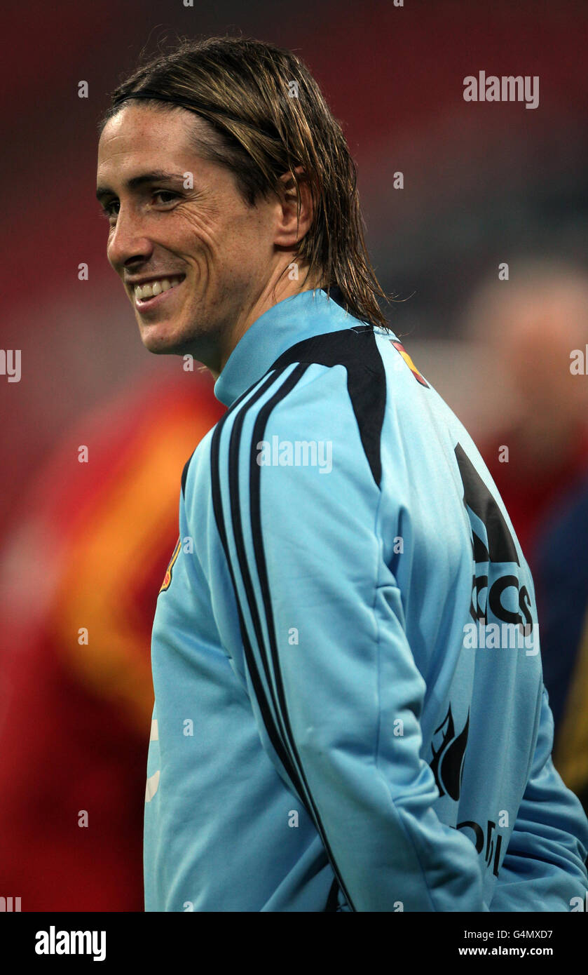 Fußball - internationale Freundschaftsspiele - England / Spanien - Spanien-Trainingseinheit - Wembley-Stadion Stockfoto