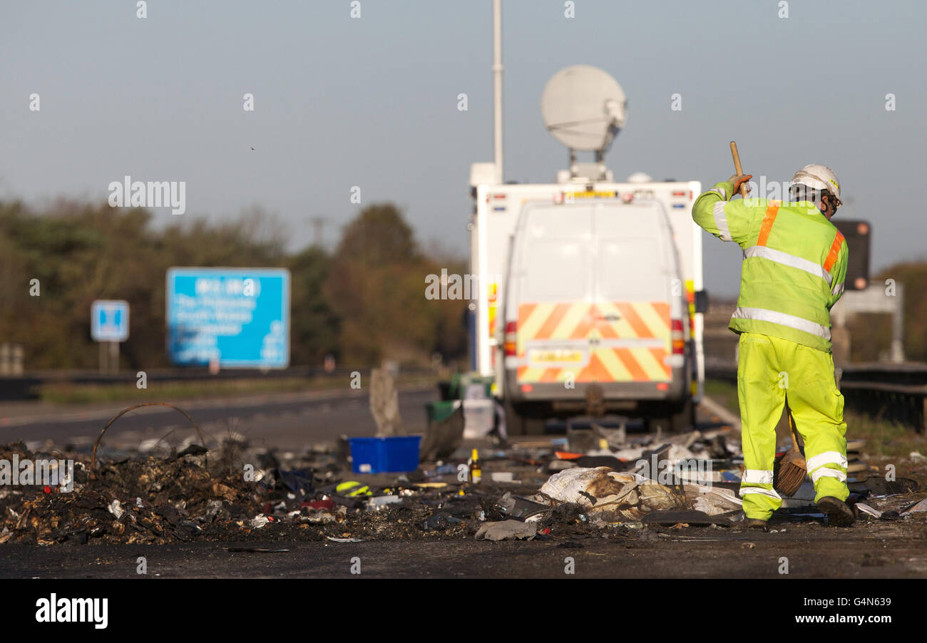 M5 Autobahn Absturz Stockfoto