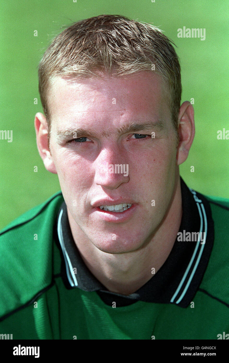 Kevin Pilkington/Port Velle. Kevin Pilkington vom Port Vale Football Club, im Vale Park Stadium, Stoke on Trent. Stockfoto