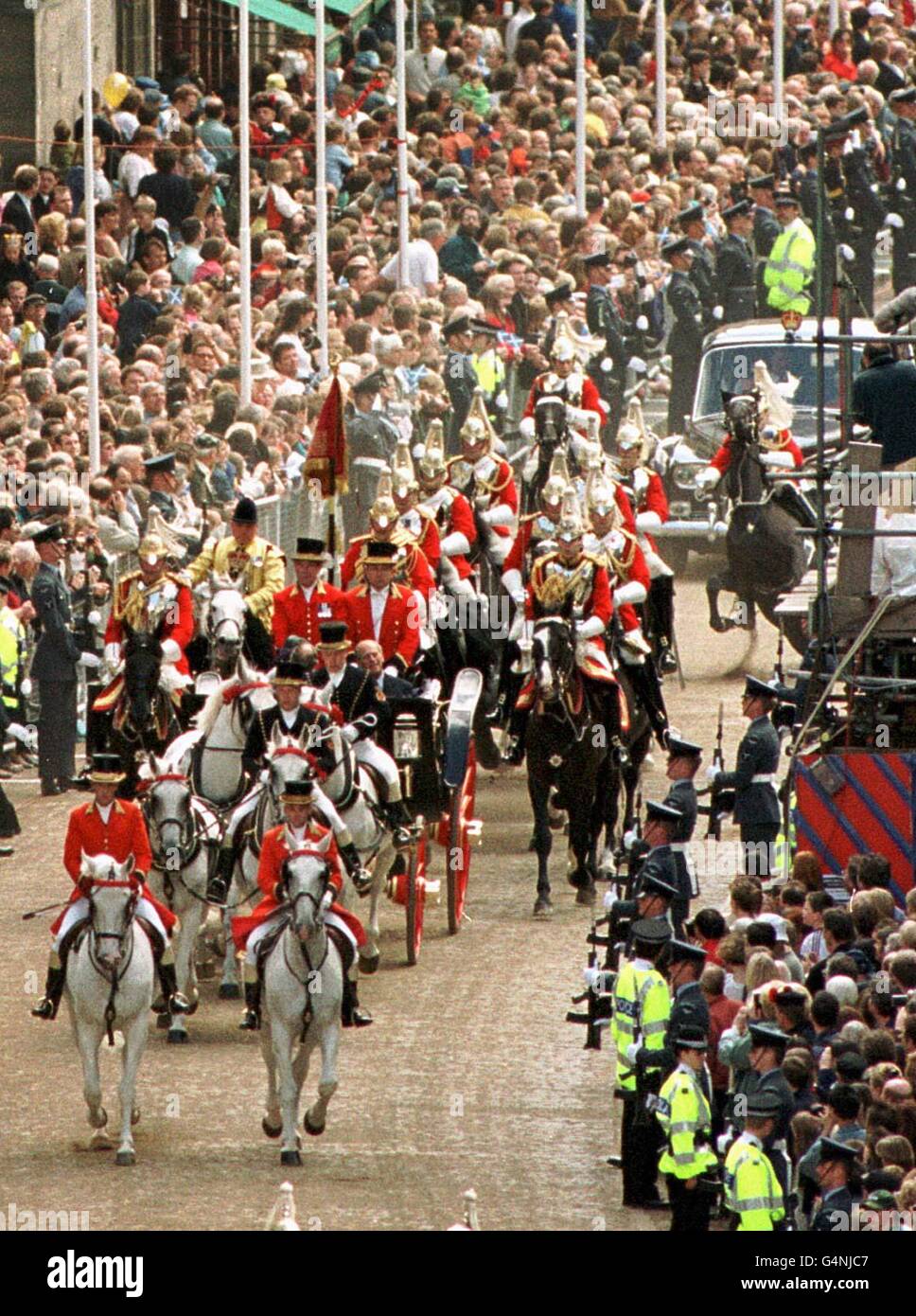 SCOT Prozession/Pferd Vorfall Stockfoto