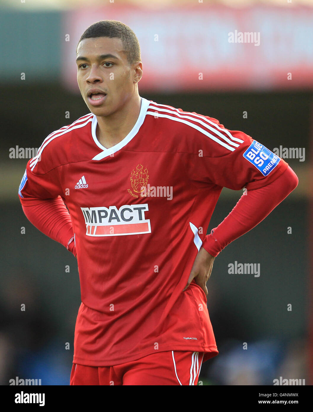 Fußball - FA Cup - erste Runde - Alfreton Town / Carlisle United - The Impact Arena. Anthony Wilson, Alfreton Town Stockfoto