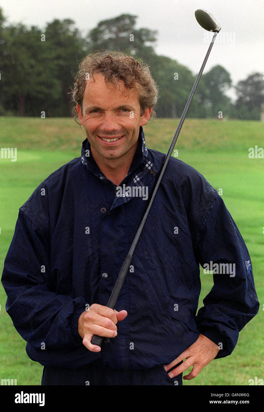 Celebrity Golf/John Francome Stockfoto