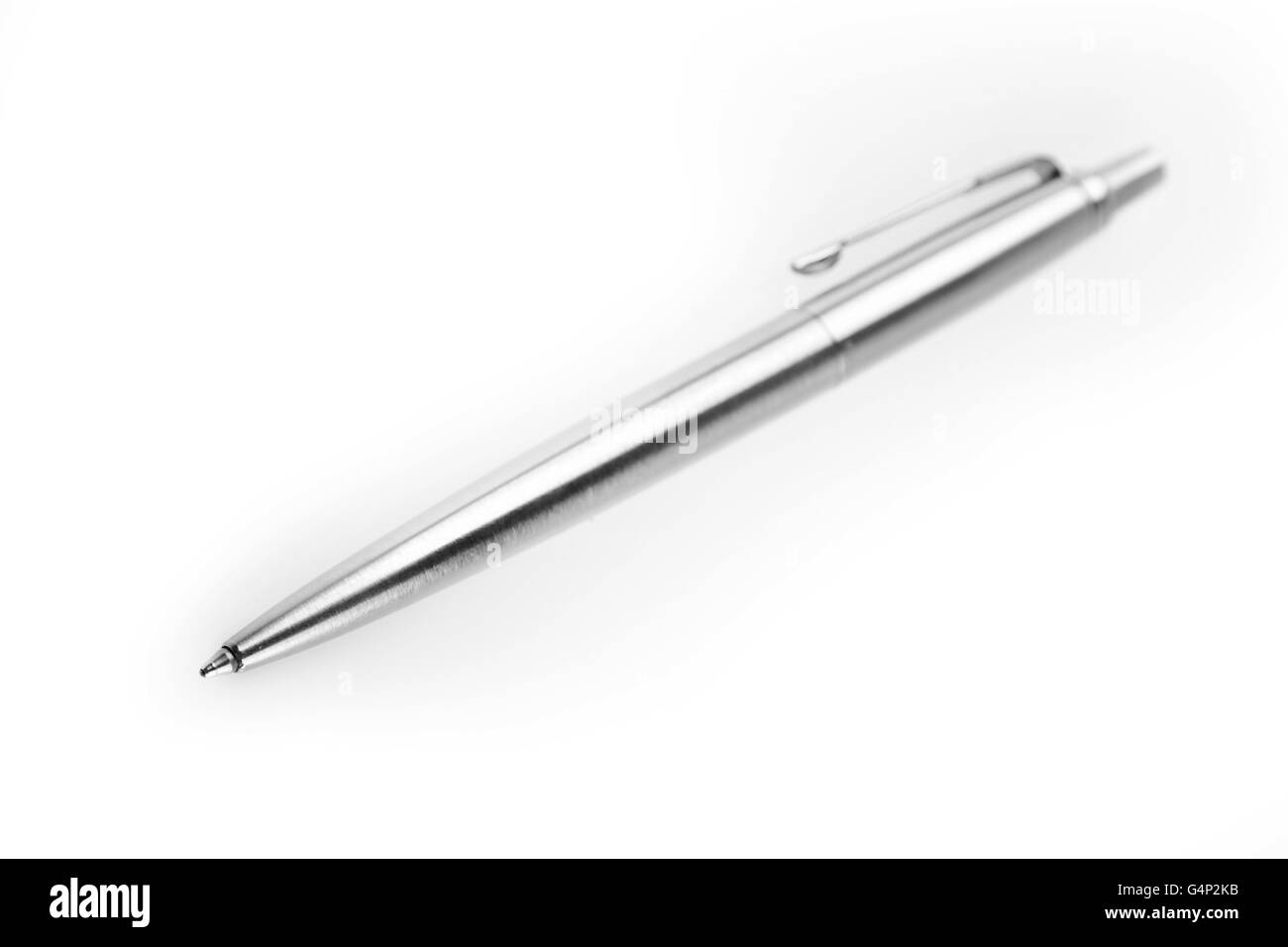Kugelschreiber auf einfarbigen Hintergrund Stockfoto