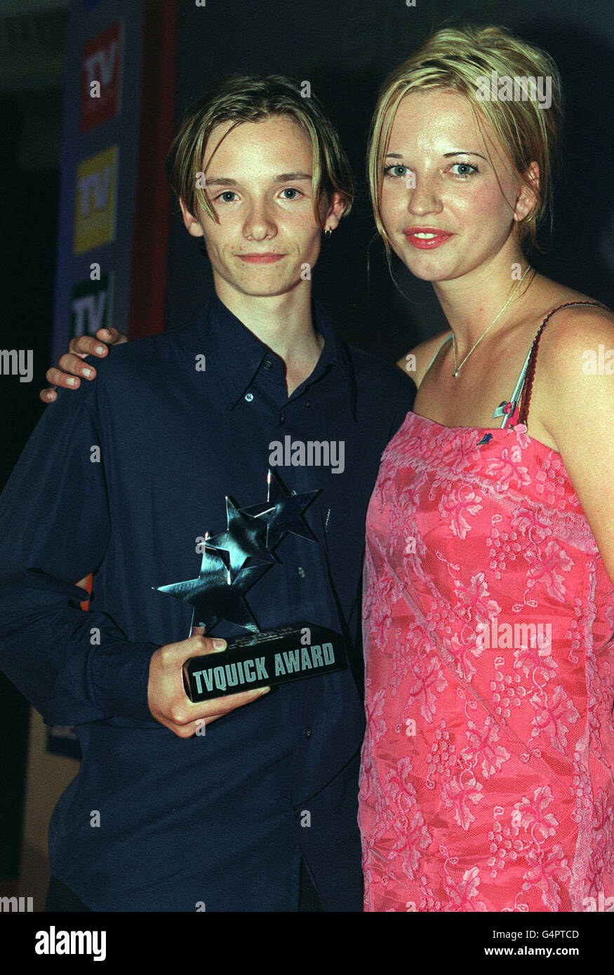 Cox/Ryder/TV Quick Awards. Sara Cox und Jack Ryder bei der Verleihung der TVQuick Awards im Dorchester Hotel in London. Stockfoto