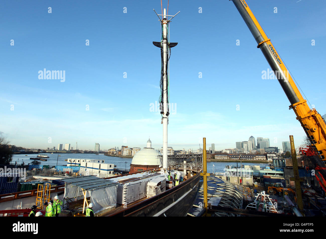 Cutty Sark Restaurierung Stockfoto