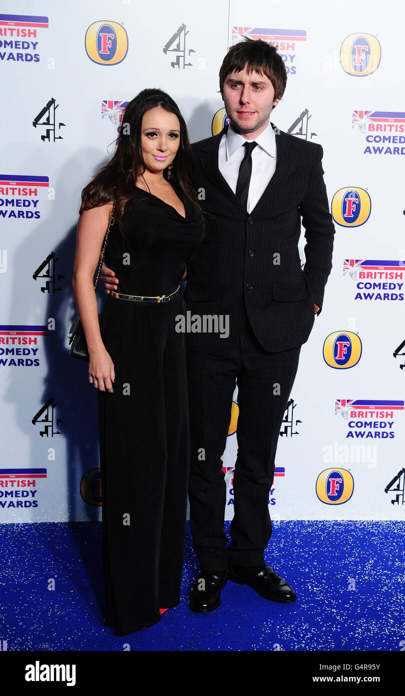 James Buckley kommt bei den British Comedy Awards in den Fountain Studios in London an. Stockfoto