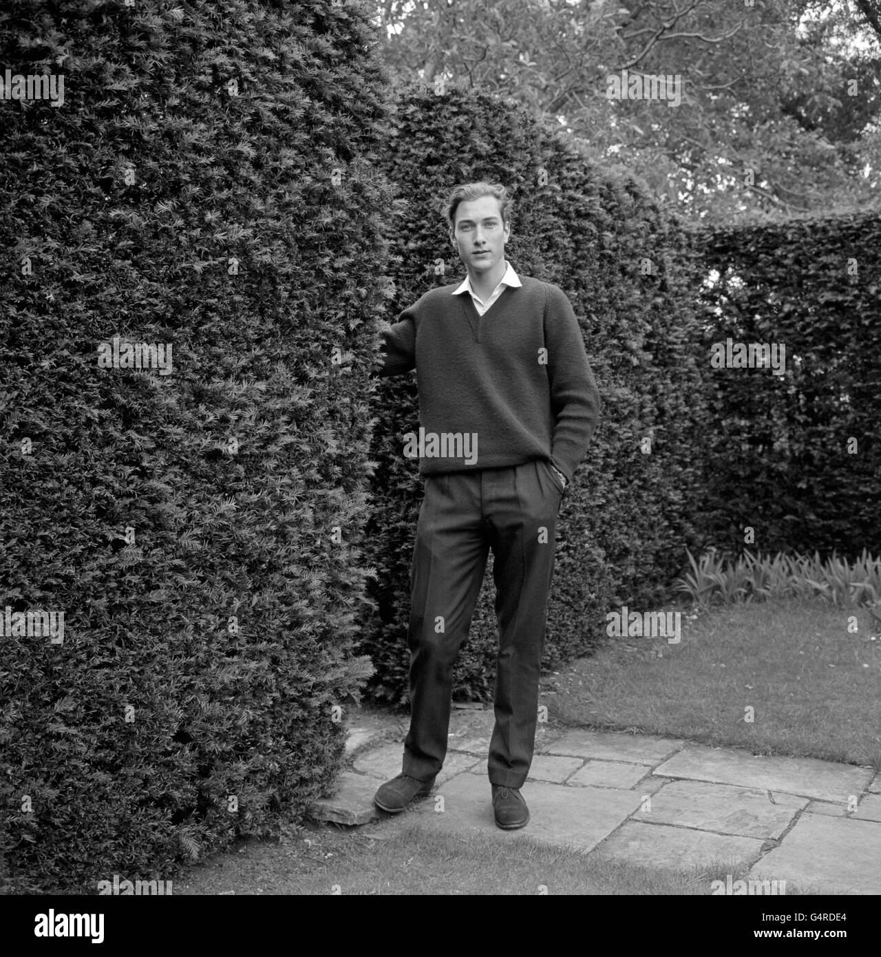 Prinz Wilhelm von Gloucester auf dem Gelände der Familie Haus in der Nähe von Peterborough Stockfoto