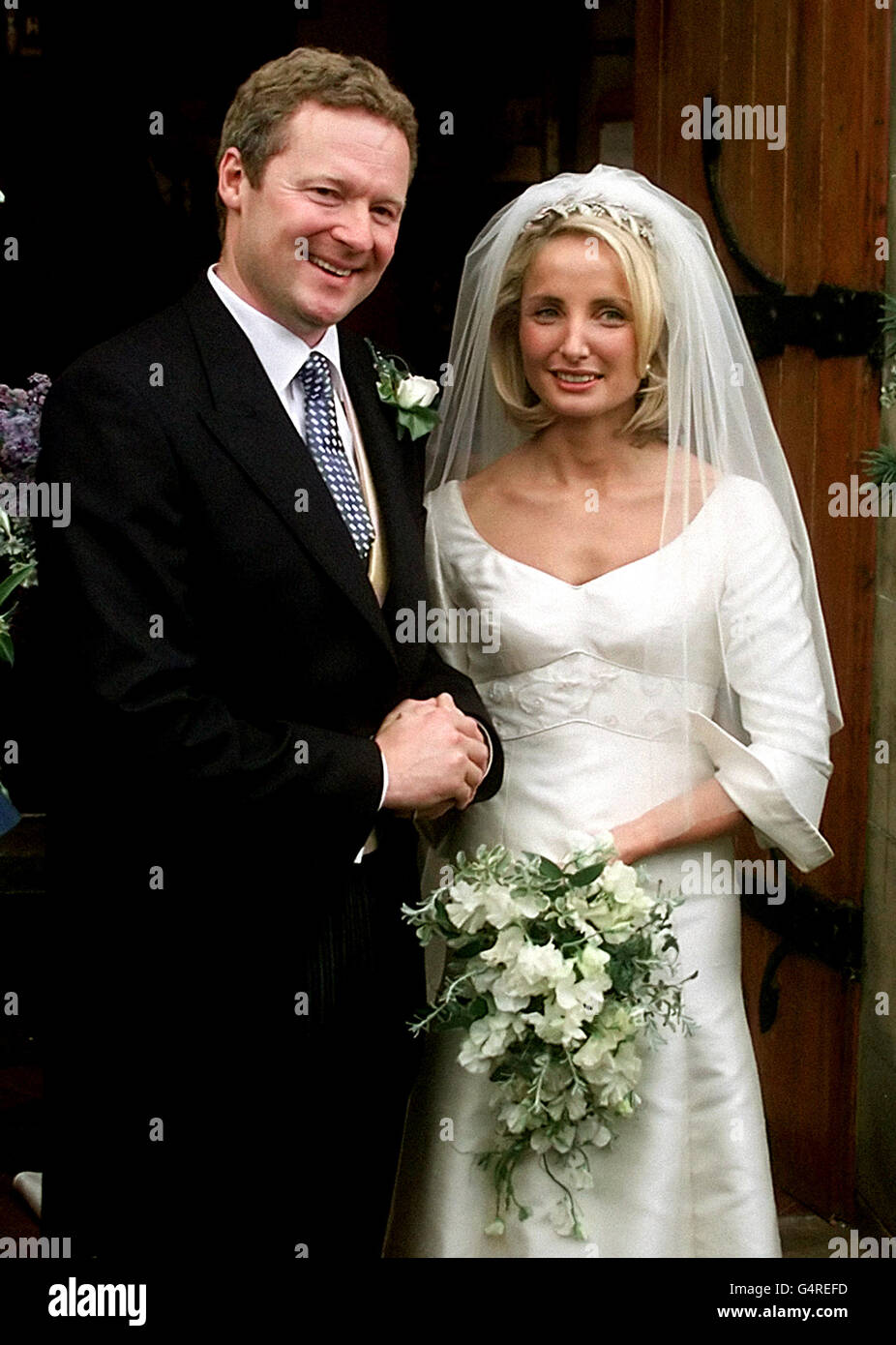 Die Fernsehkomedianin Rory Bremner und Tessa Campbell Fraser verlassen