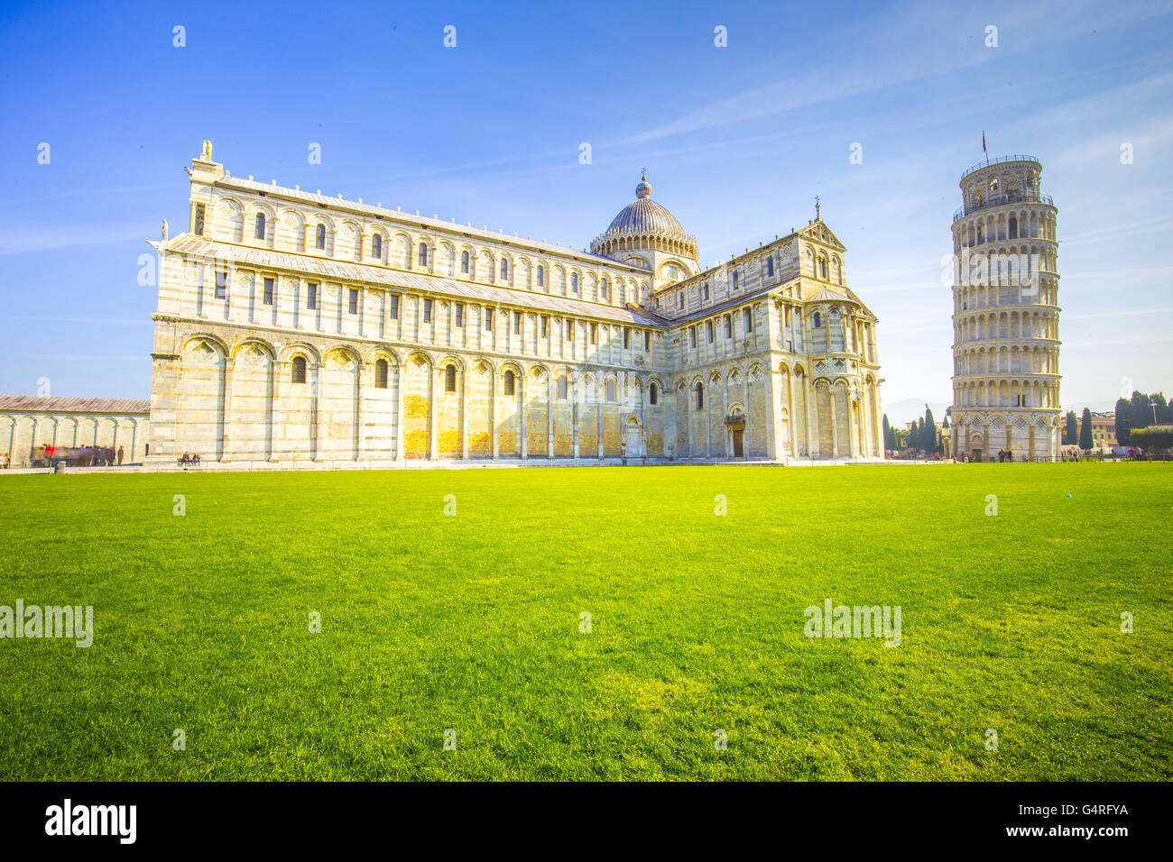 Der schiefe Turm von Pisa in Italien. Stockfoto