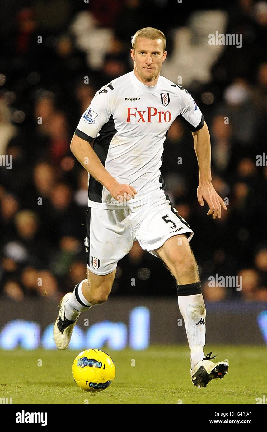 Fußball - Barclays Premier League - Fulham gegen Bolton Wanderers - Craven Cottage. Brede Hangeland, Fulham Stockfoto