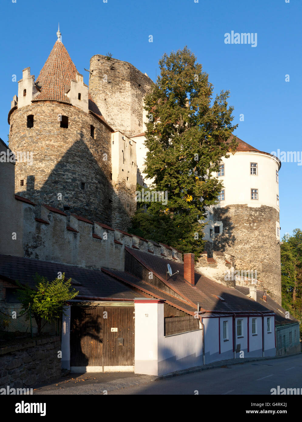 Burg in Raabs, Thaya, Region Waldviertel, Wald-Viertel, Niederösterreich, Österreich, Europa Stockfoto