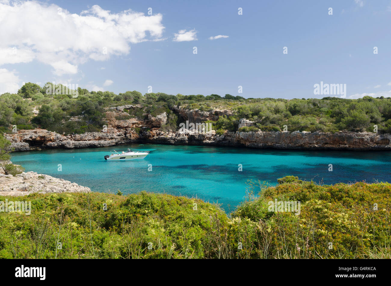 Cala Sanau Bay, Mallorca, Spanien, Europa Stockfoto