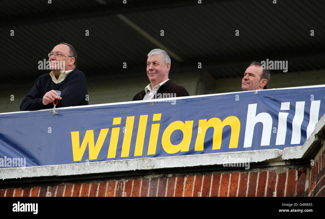 Pferderennen - The William Hill Winter Festival 2011 - King George VI Steeple Chase - Kempton Park. Rennfahrer im Kempton Park Stockfoto