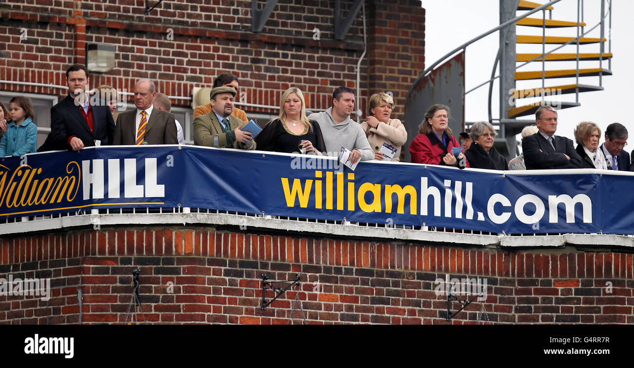 Pferderennen Sie-William Hill Winter Festival 2011 - König George VI Steeple Chase - Kempton Park Stockfoto