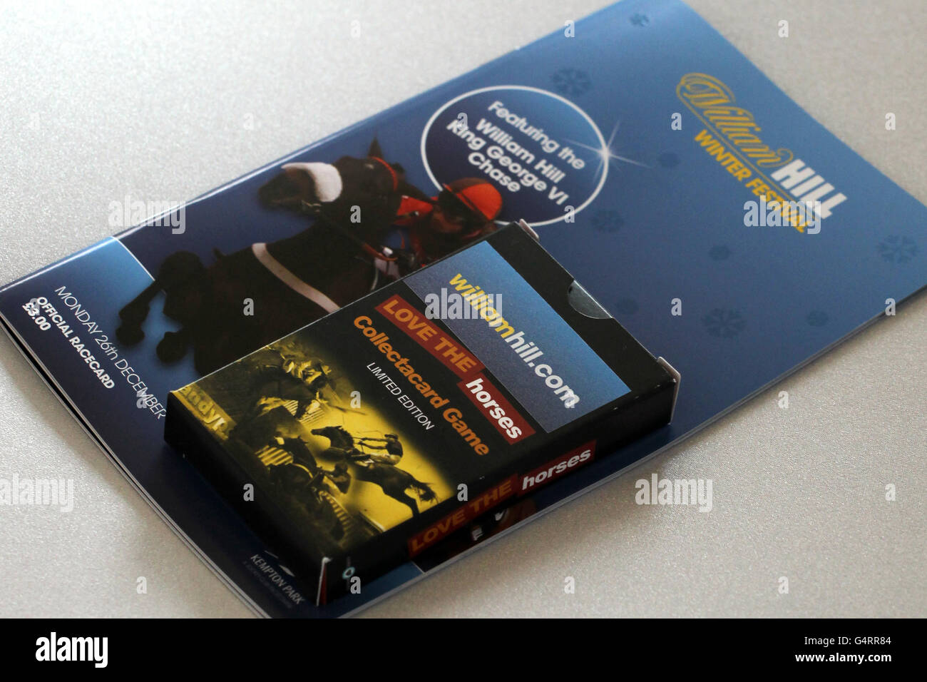 Pferderennen Sie-William Hill Winter Festival 2011 - König George VI Steeple Chase - Kempton Park Stockfoto