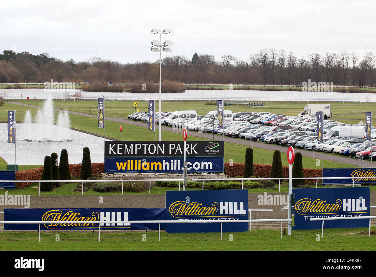 Pferderennen Sie-William Hill Winter Festival 2011 - König George VI Steeple Chase - Kempton Park Stockfoto