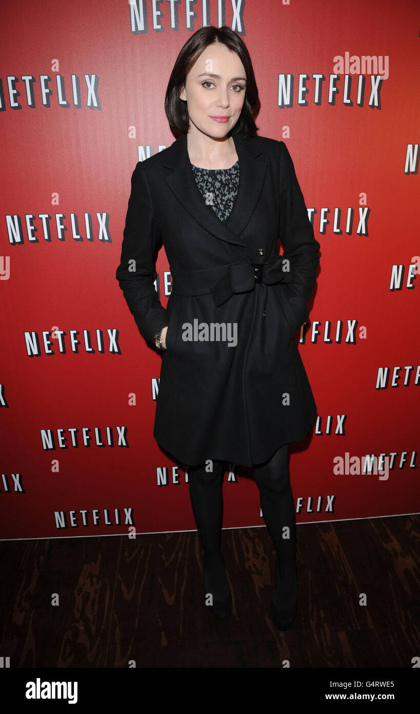 Keeley Hawes auf der UK Launch Party für Netflix bei Sketch in London. Netflix ist der weltweit führende Streaming-Service für Film und Fernsehen. Stockfoto