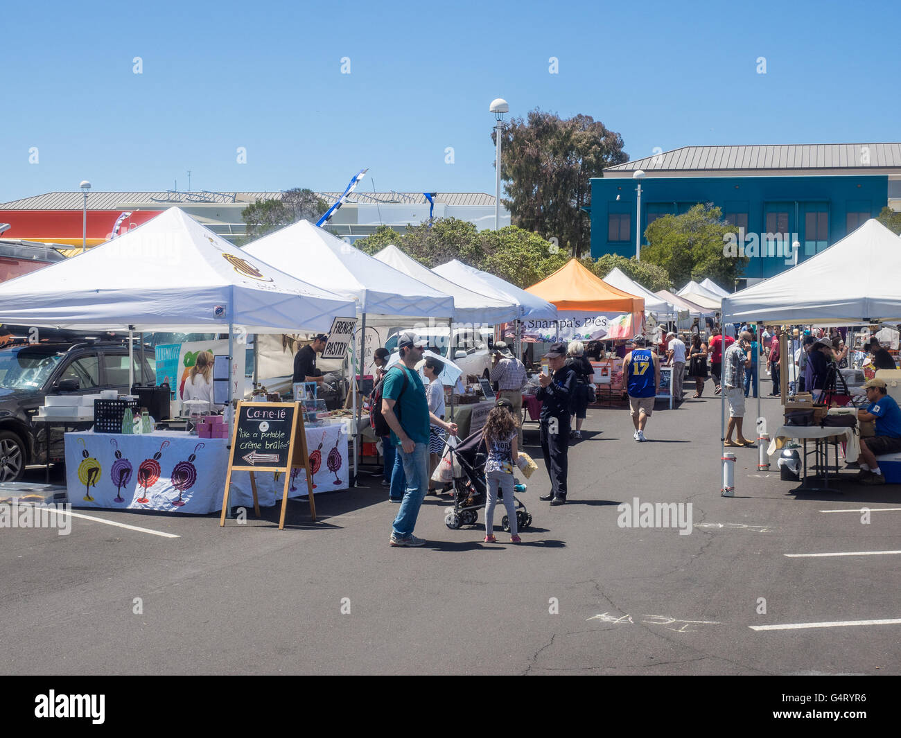 Menlo Park, CA/USA - 18. Juni 2016: Auto-Show und Vatertag BBQ auf Facebook Bauernmarkt in Menlo Park, Kalifornien. Stockfoto