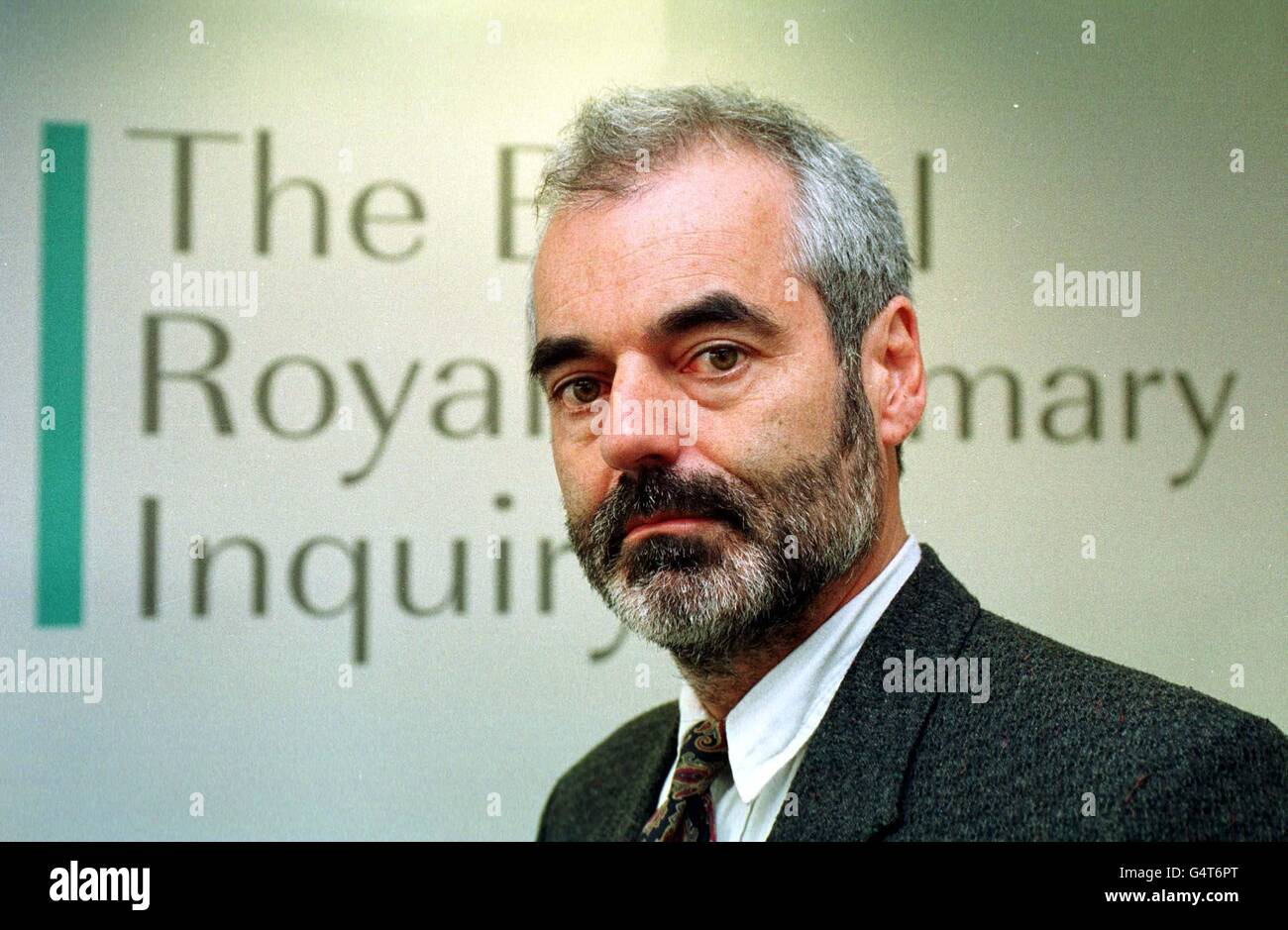 Dr. David Spiegelhalter (Senior Scientist, MRC Biostatistics Unit, University of Cambridge), der bei der Bristol Heart Babies Inquiry in Bristol Beweise gab. Stockfoto