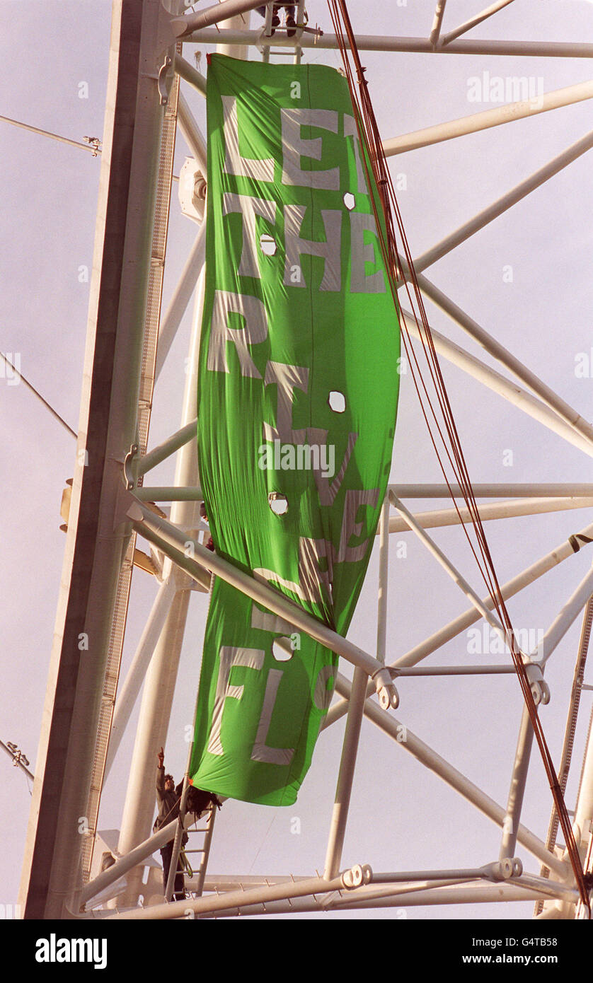 Millennium-protest Stockfoto