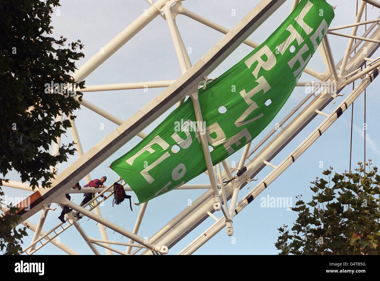 Millennium-protest Stockfoto