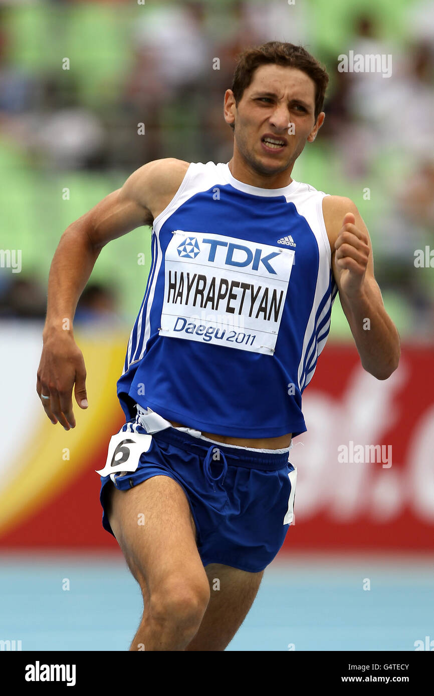 Leichtathletik - IAAF Weltmeisterschaften 2011 - erster Tag - Daegu. Der armenische Ashot Hayrapetyan bei den 800-m-Läufen der Männer Stockfoto