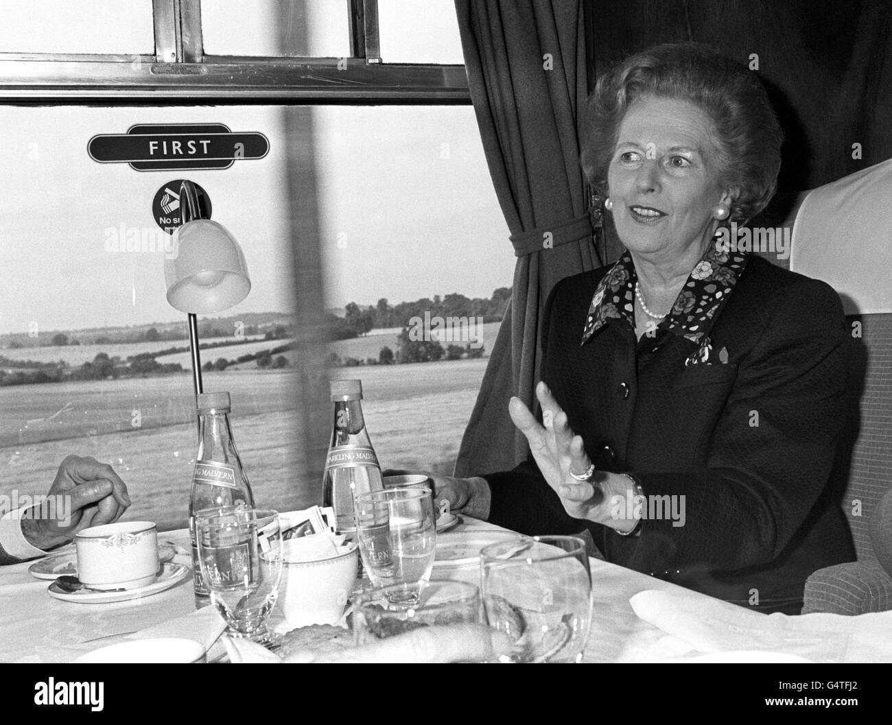 Politik - Margaret Thatcher RSPB Besuch - Sandy Stockfoto