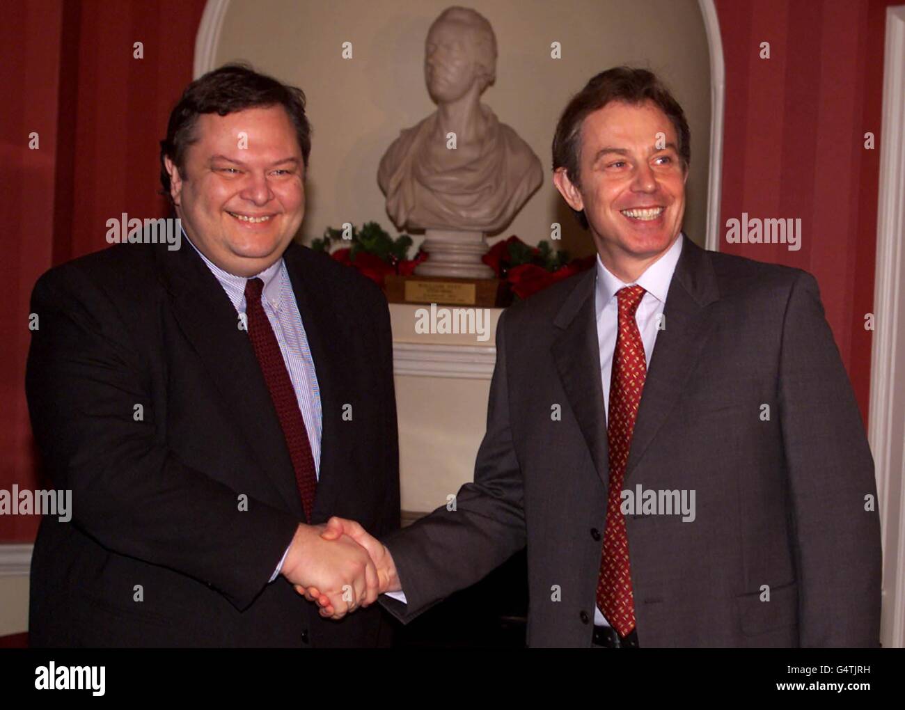 Blair/griechische Minister Stockfoto