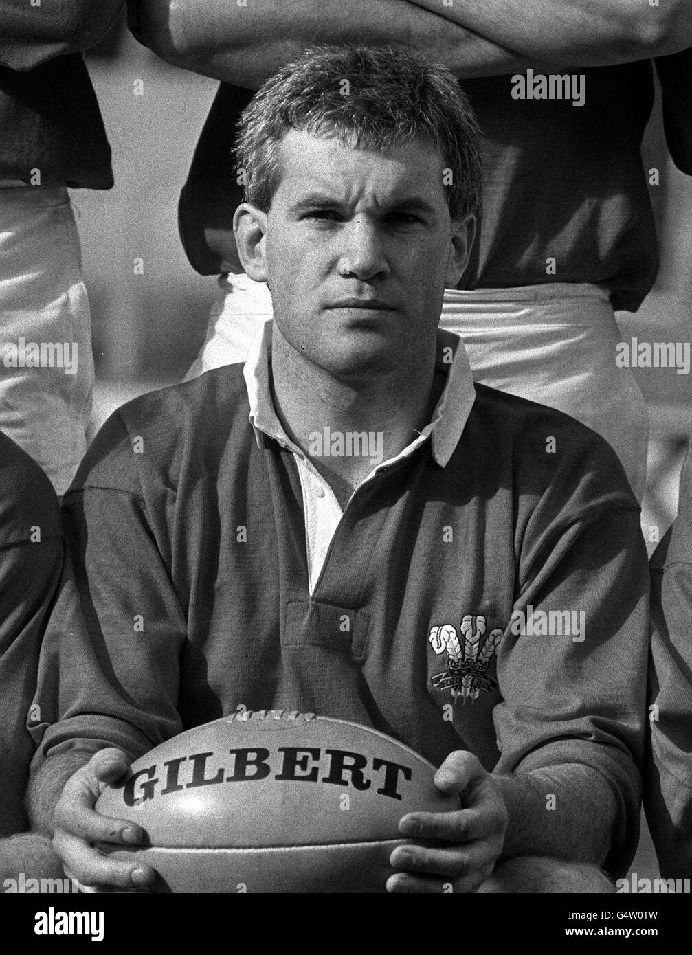 Wales Rugby Union Team Kapitän und Pontypool Spieler, Eddie Butler, 26, von Newport. Studierte in Monmouth und Cambridge University, wo er gewann drei Blues zwischen 1976 und 1978. Stockfoto