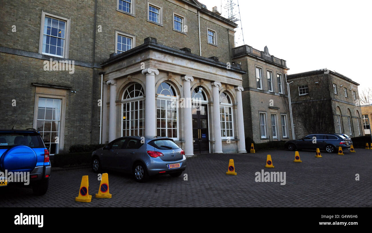 Gesamtansicht der Great Hall im Polizeihauptquartier von West Mercia, Hindlip Lodge, Worcestershire Stockfoto