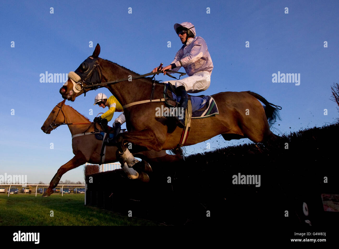 Zazamix Gerittener Jockey Adam Nicol Springt W Stockfotos und -bilder ...