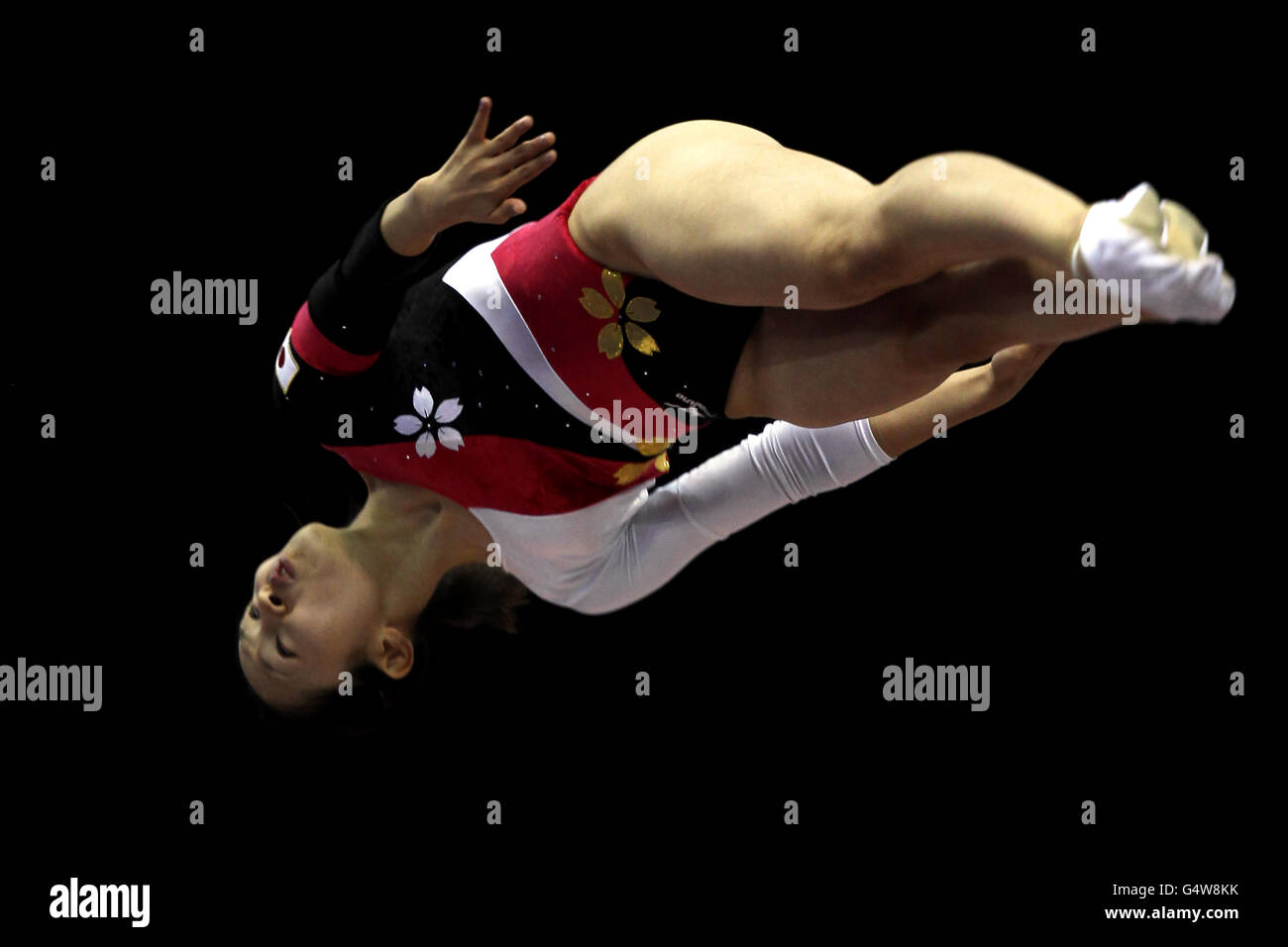 Der japanische Ayano Kishi während der Trampolin- und Tumbling-Weltmeisterschaft Stockfoto