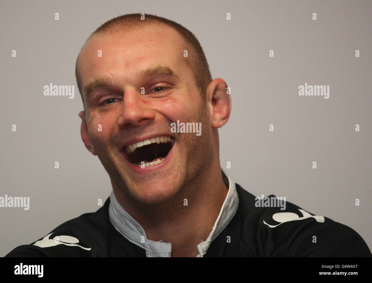 Edinburgh Rugby's Geoff Cross während einer Ankündigung seiner Vertragsverlängerung in Murrayfield, Edinburgh. Stockfoto