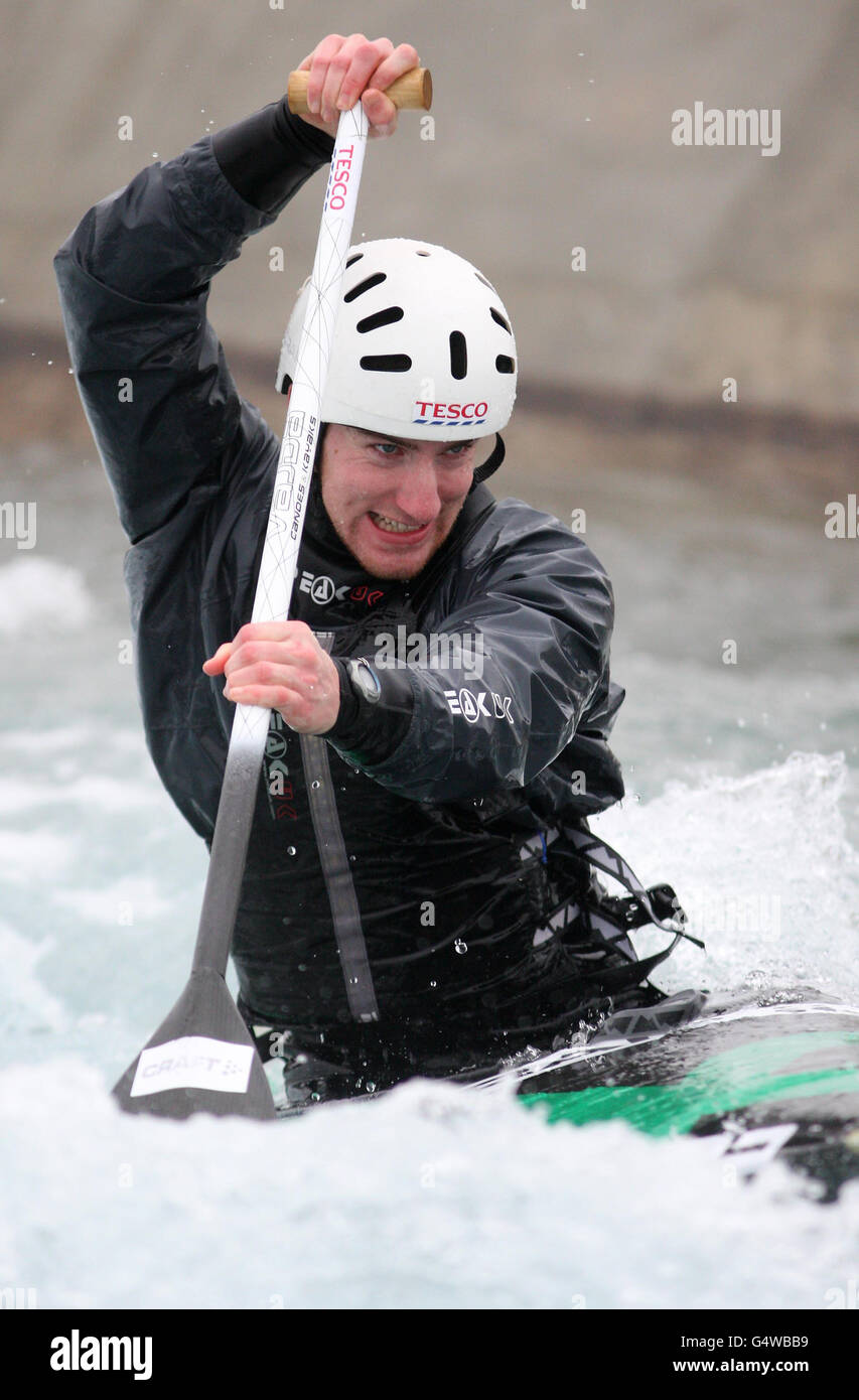 Olympia - Team GB Trainingseinheit Kanu - Lee Valley White Water Centre Stockfoto