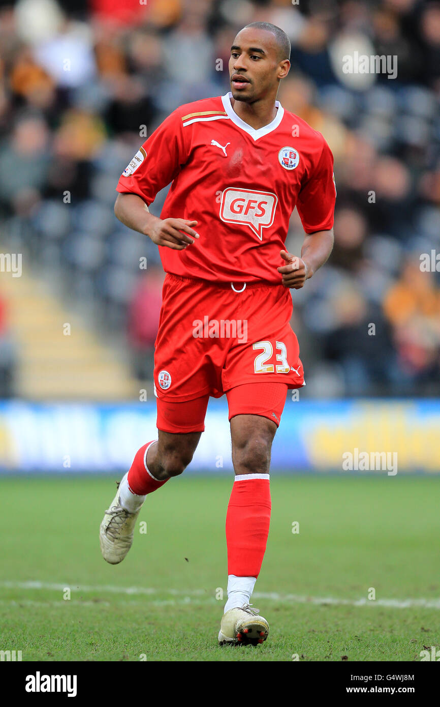 Fußball - FA Cup - vierte Runde - Hull City / Crawley Town - KC Stadium. Tyrone Barnett, Stadt Crawley Stockfoto