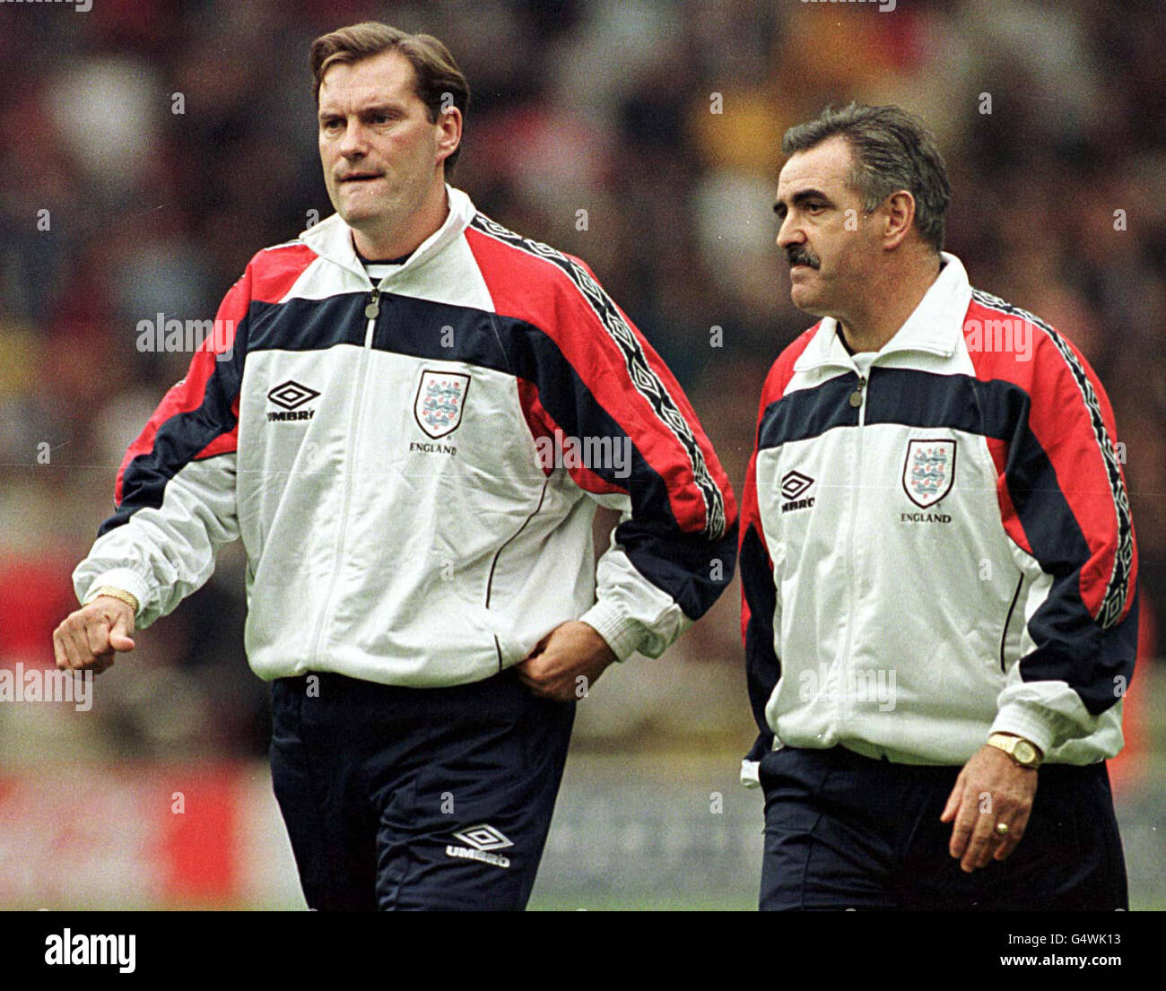 Fußball Hoddle/Gorman Datei Stockfoto