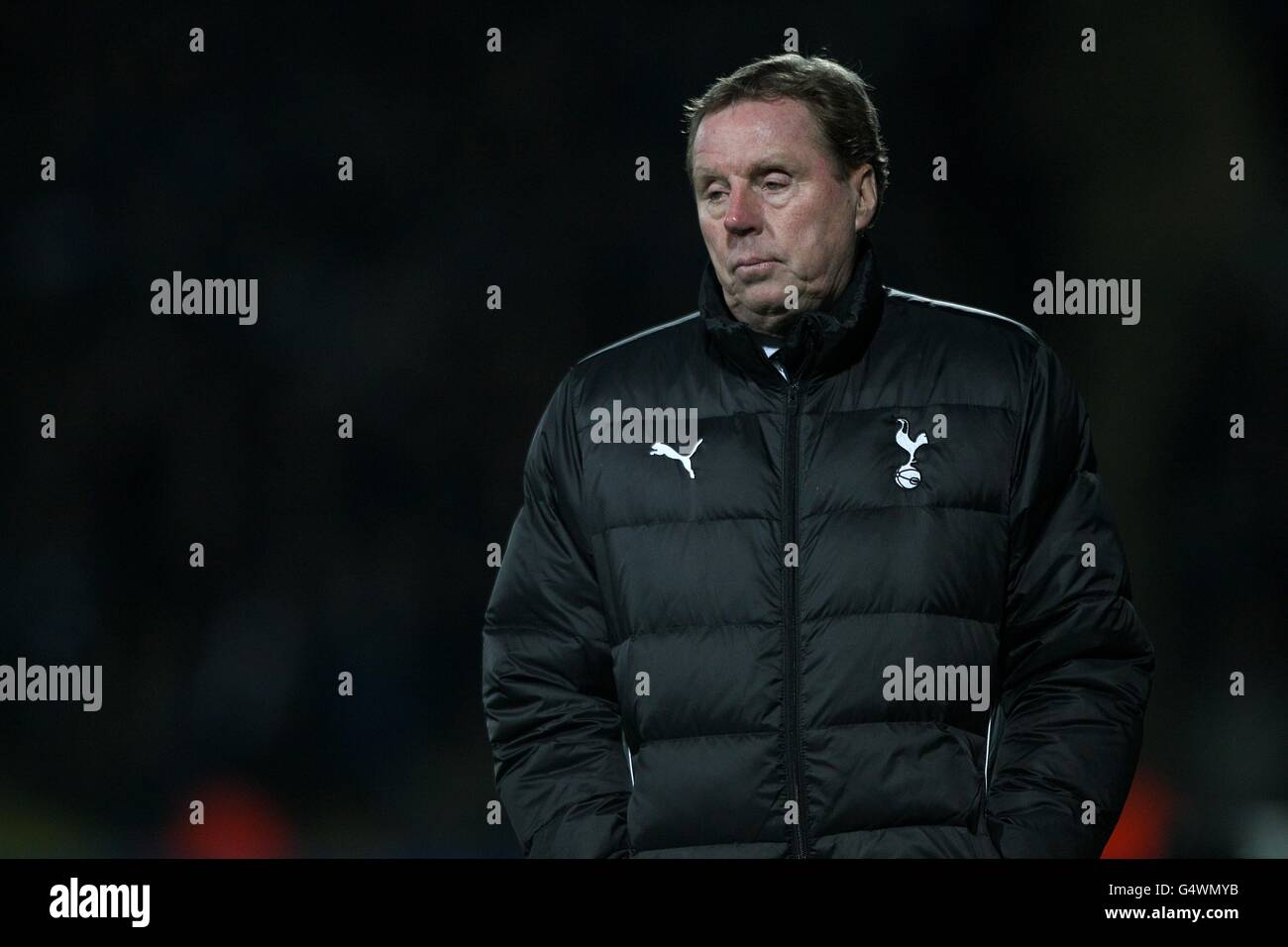 Tottenham Hotspur Manager Harry Redknapp auf der Touchline Stockfoto