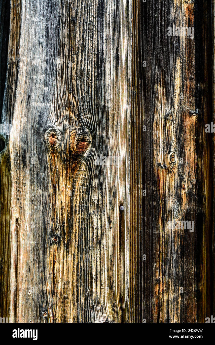 Bretter aus Holz außen / Holz Wand, Nationalpark Bayerischer Wald, Nationalpark Bayerischer Wald, Deutschland, Bayern, Bayern, Ni Stockfoto