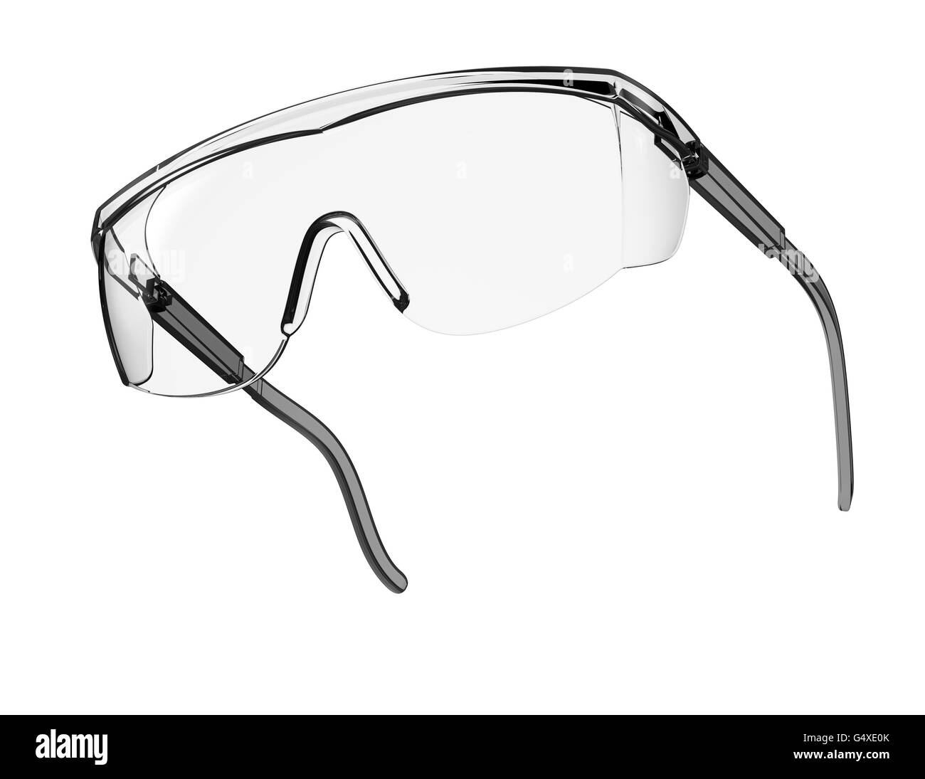 Gläser-Sicherheit isoliert auf einem weißen Hintergrund. Stockfoto