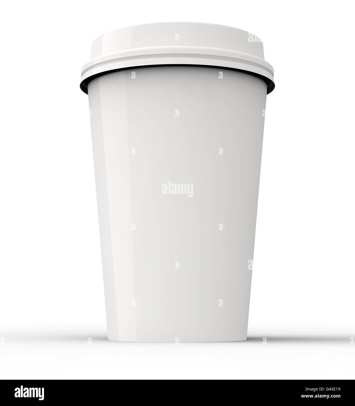 Kaffeetasse, gehen isoliert auf weißem Hintergrund Stockfoto