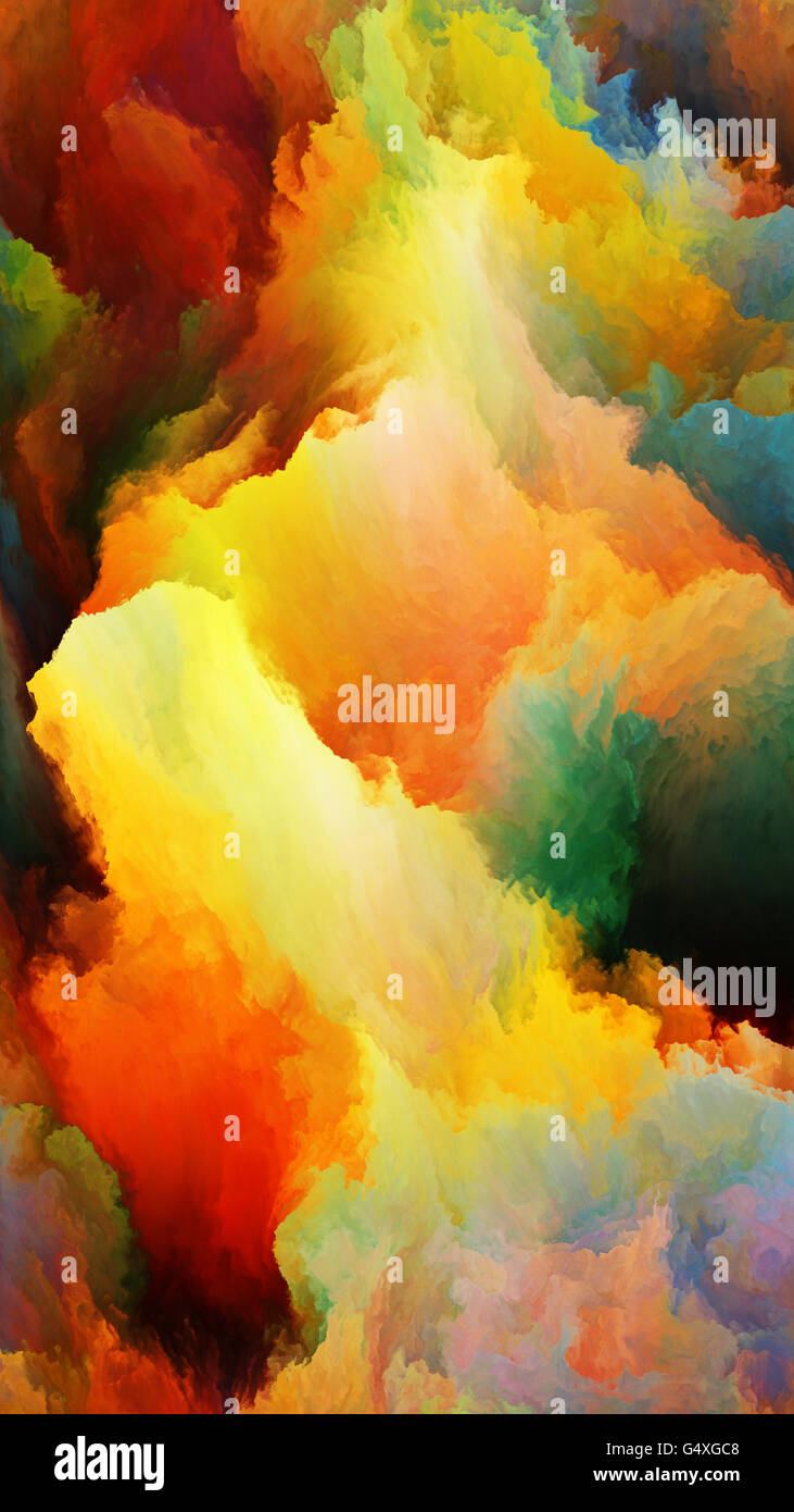 Farbe Leben Serie. Zusammenspiel von Fraktalen Farbe zum Thema Design, Kunst und Phantasie Stockfoto