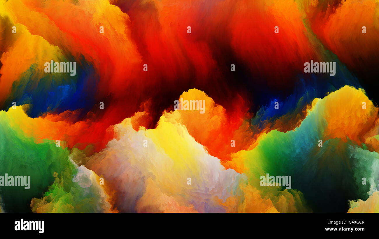 Farbe Leben Serie. Hintergrund der Fraktale Farbe zum Thema Design, Kunst und Phantasie Stockfoto