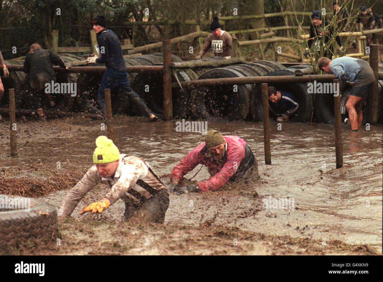 Tough Guy 2000 Wasser Reifen Stockfoto